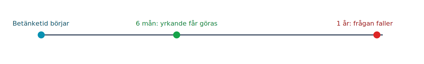 Yrkandet får göras tidigast efter sex månader och senast inom ett år.