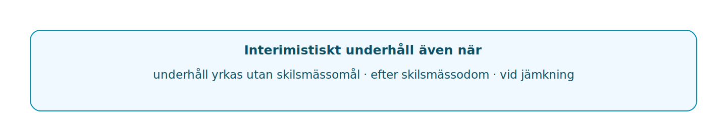 Provisoriskt underhåll kan beslutas i fristående underhållsmål på samma sätt som i skilsmässomål.